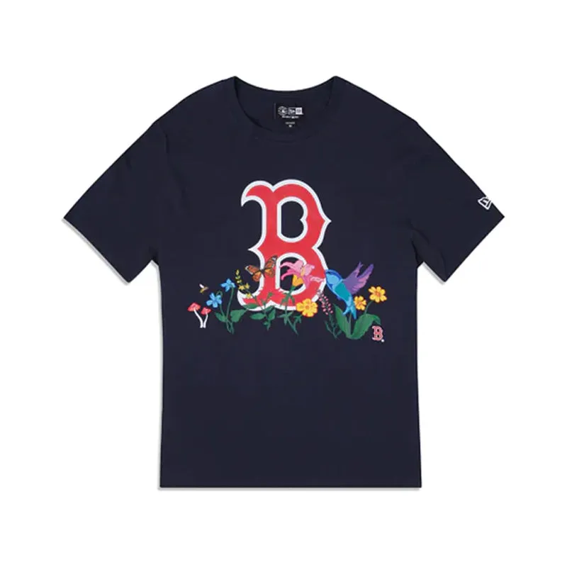 [13090920] Boston Red Sox "Blooming" Navy Mens T-Shirts