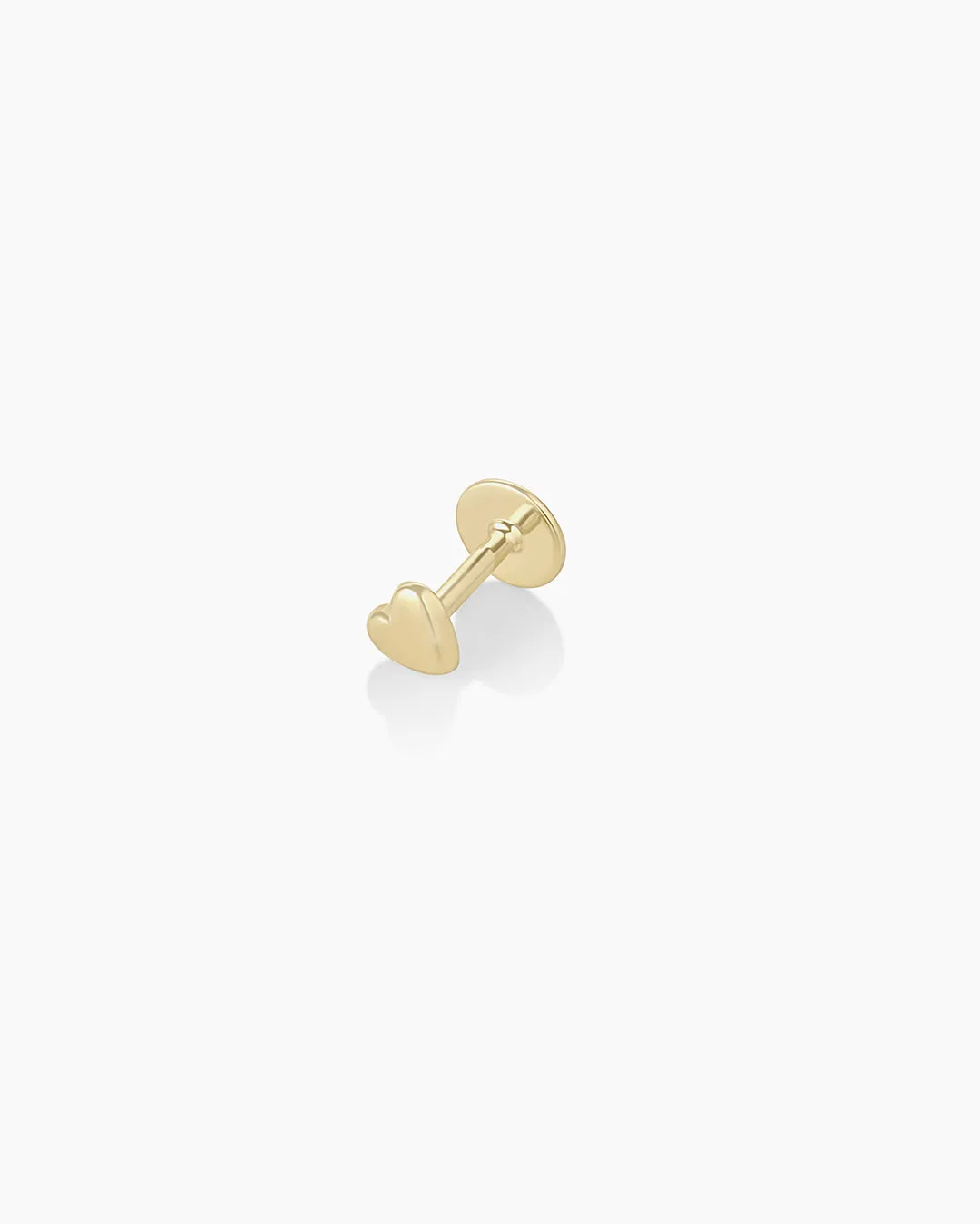 14k Gold Heart Flat Back Studs