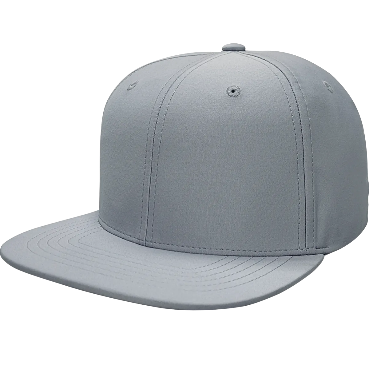 6 Panel Structured Performance Cap with Flat Bill- PR20