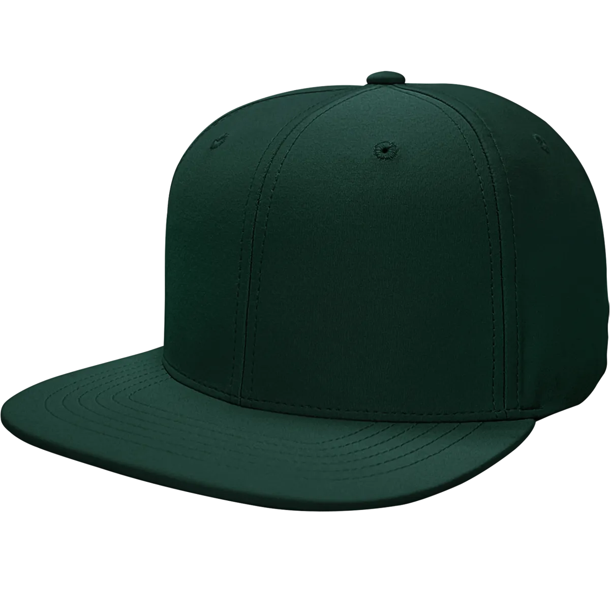 6 Panel Structured Performance Cap with Flat Bill- PR20