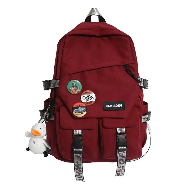 ACB539 Cool Backpack For Women's and Men's -  Diagonal Zipper Badge