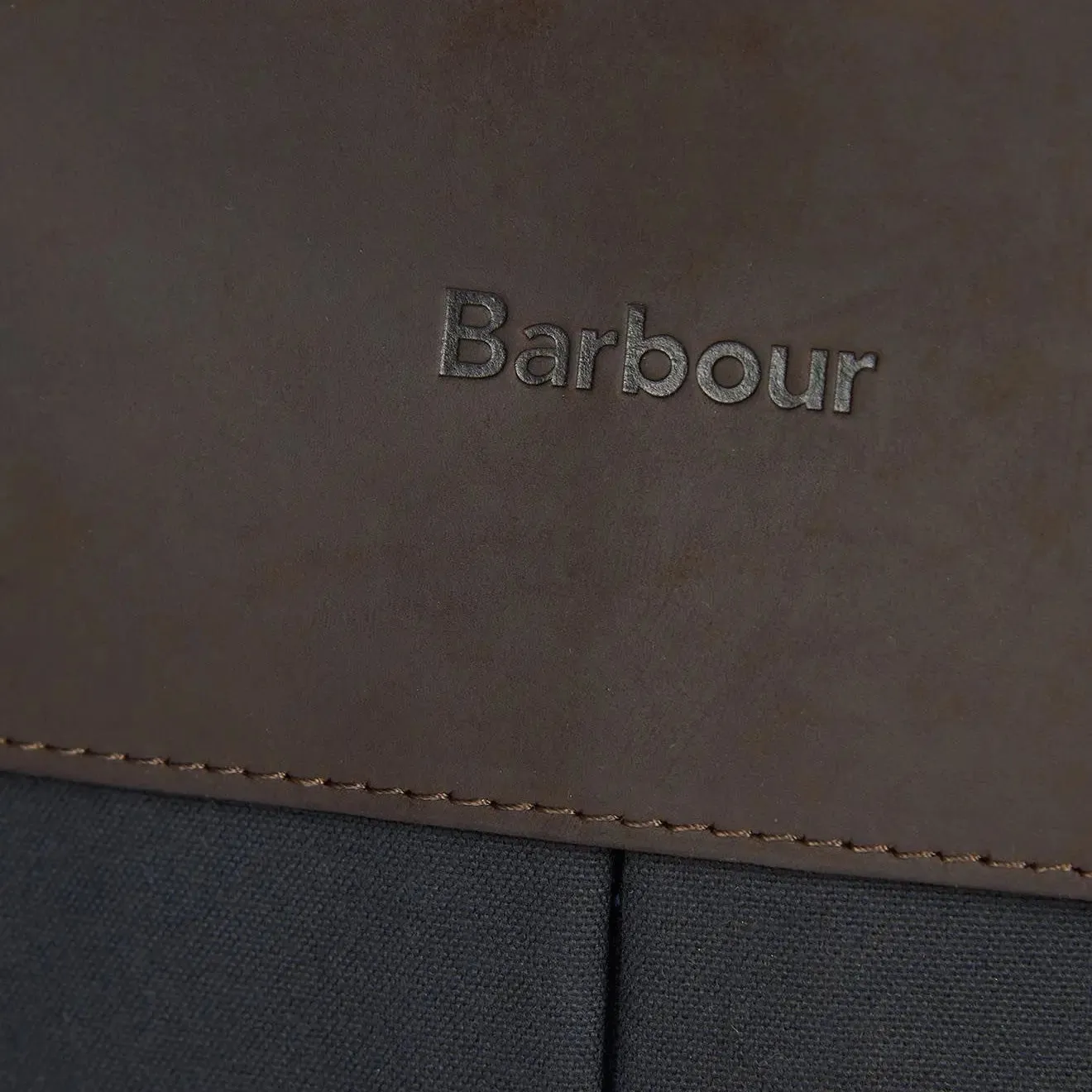 Barbour Wax Leather Briefcase Navy