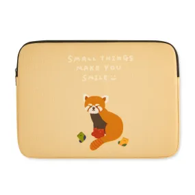 Beige Red Panda Raccoons Graphic Laptop Sleeves 13 15 inch Cases Protective Covers Handbags Square Pouches Designer Artist Prints Cute School Collage Office Lightweight