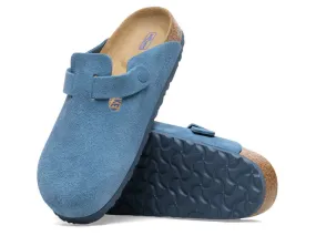 Birkenstock Boston SFB Clogs in Elemental Blue with Soft Footbed