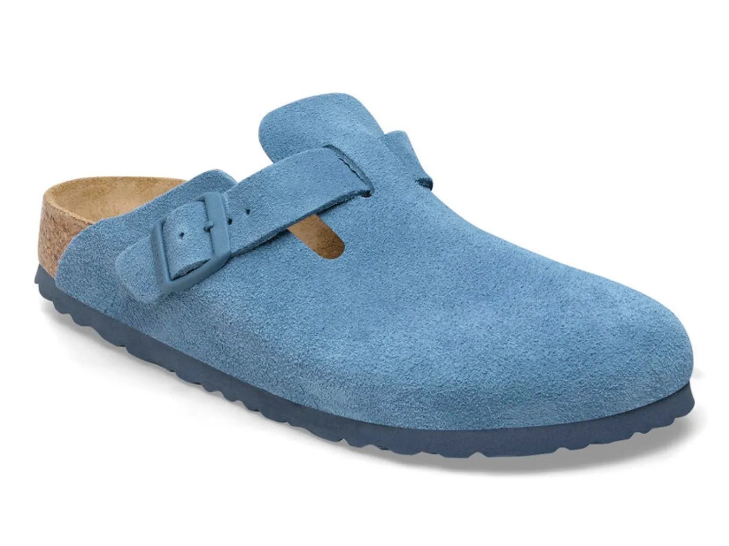 Birkenstock Boston SFB Clogs in Elemental Blue with Soft Footbed