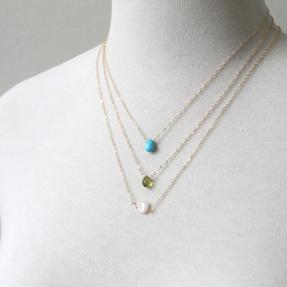 Birthstone Gem Necklaces - GF