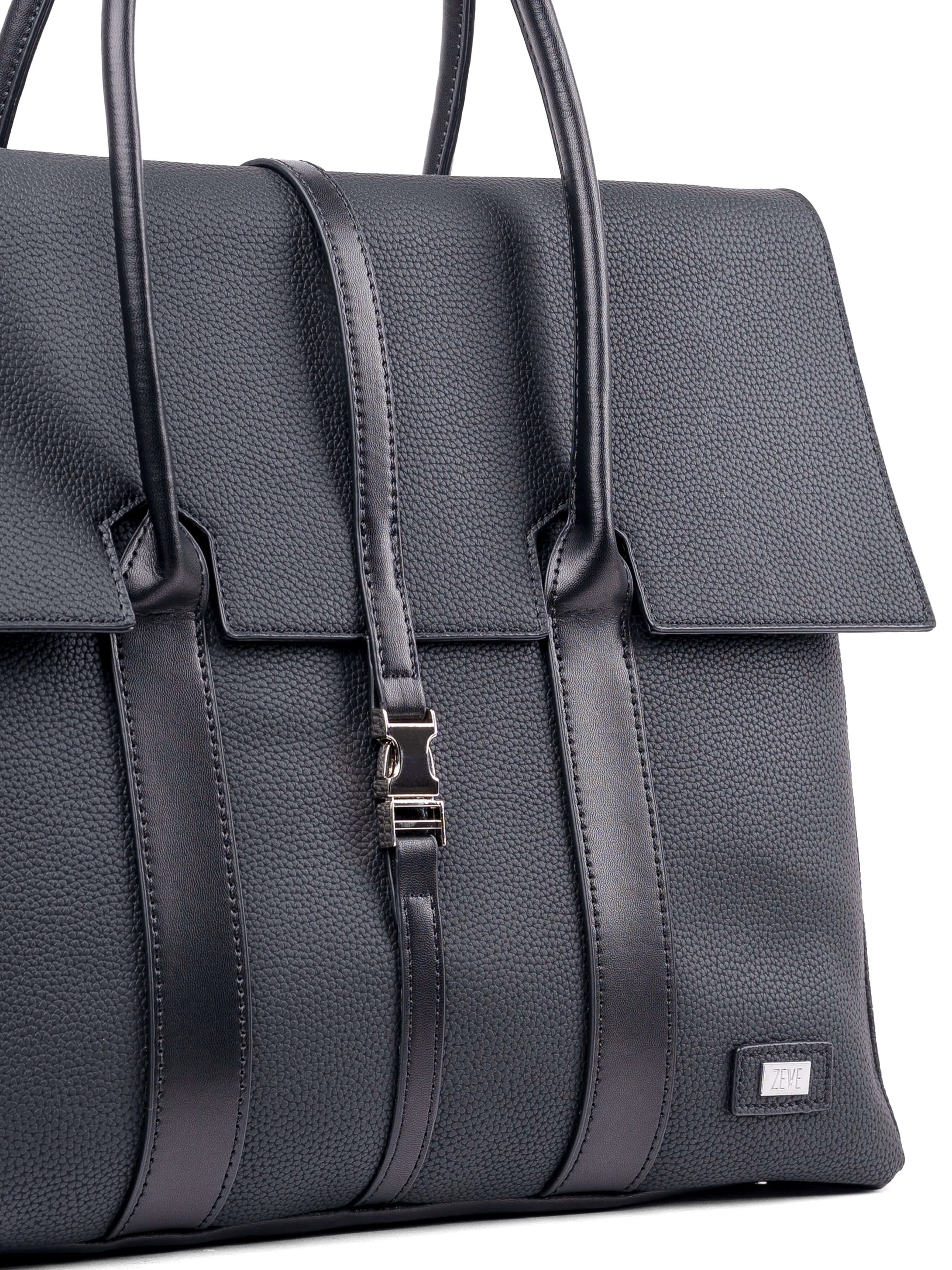 Bruno Briefcase - Black Pebble