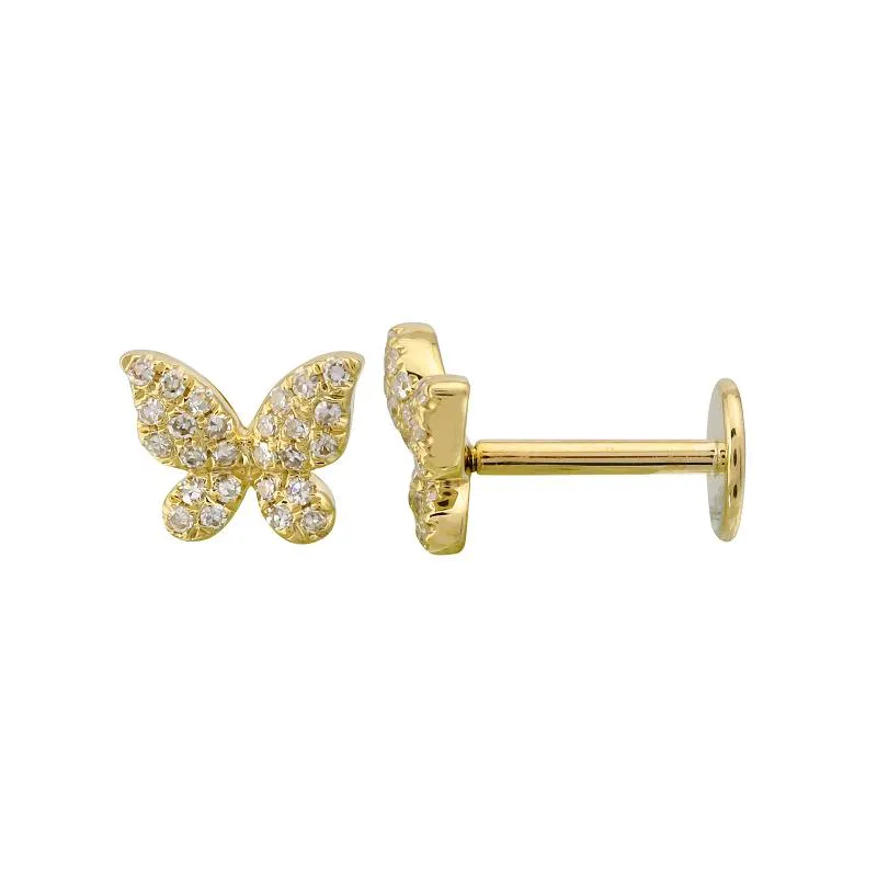 Butterfly Flat Back Studs