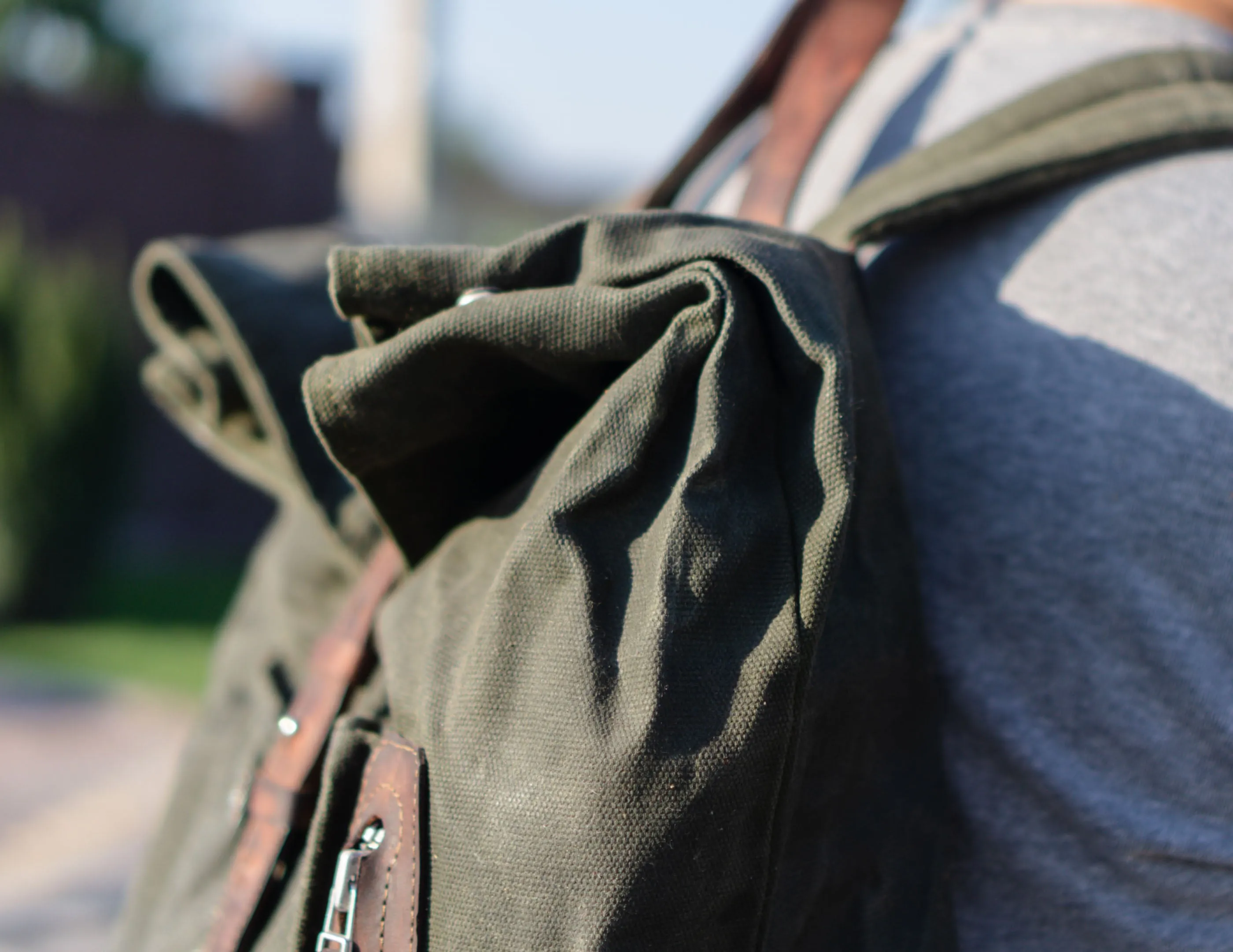 Canvas Leather Backpack | Vintage Laptop Rucksack | Handmade