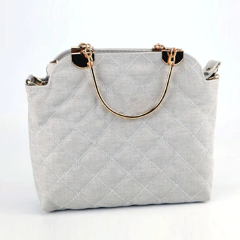 Ch Quilted Top Handle Shoulder Bag Purse