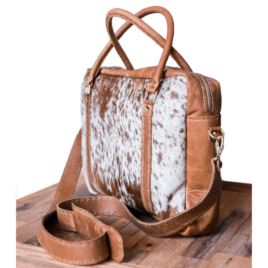 Classic Leather Boaz Briefcase - Nguni Edition