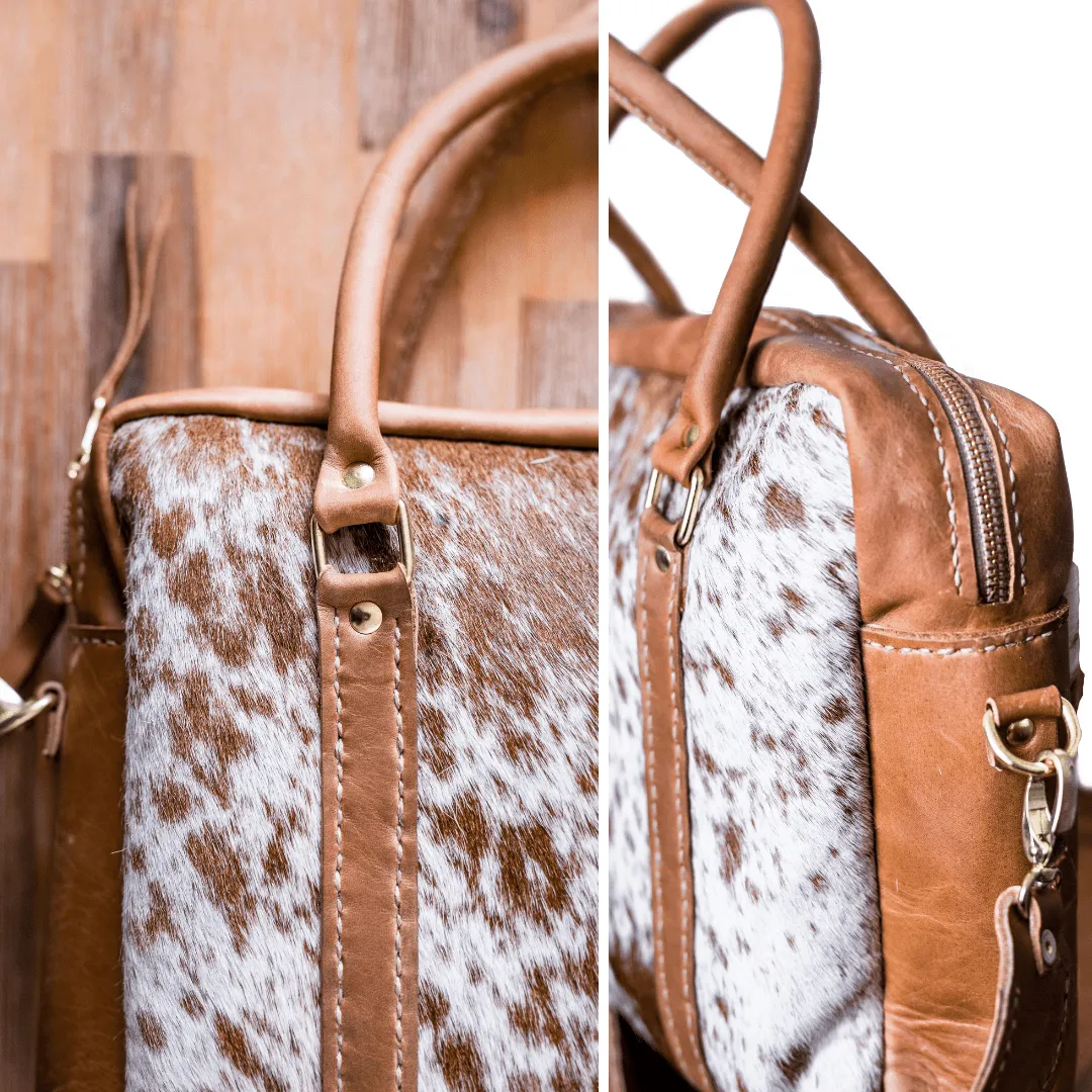 Classic Leather Boaz Briefcase - Nguni Edition