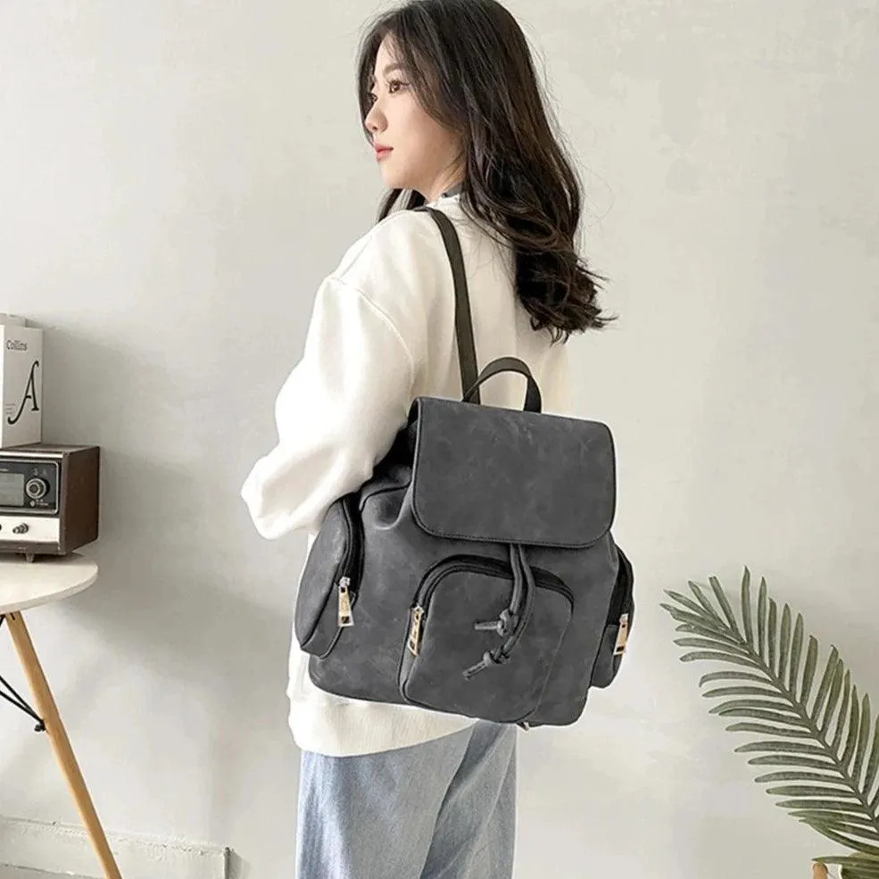 Cool Backpack - Fashion Leather Vintage Shoulder Bag (QD154)