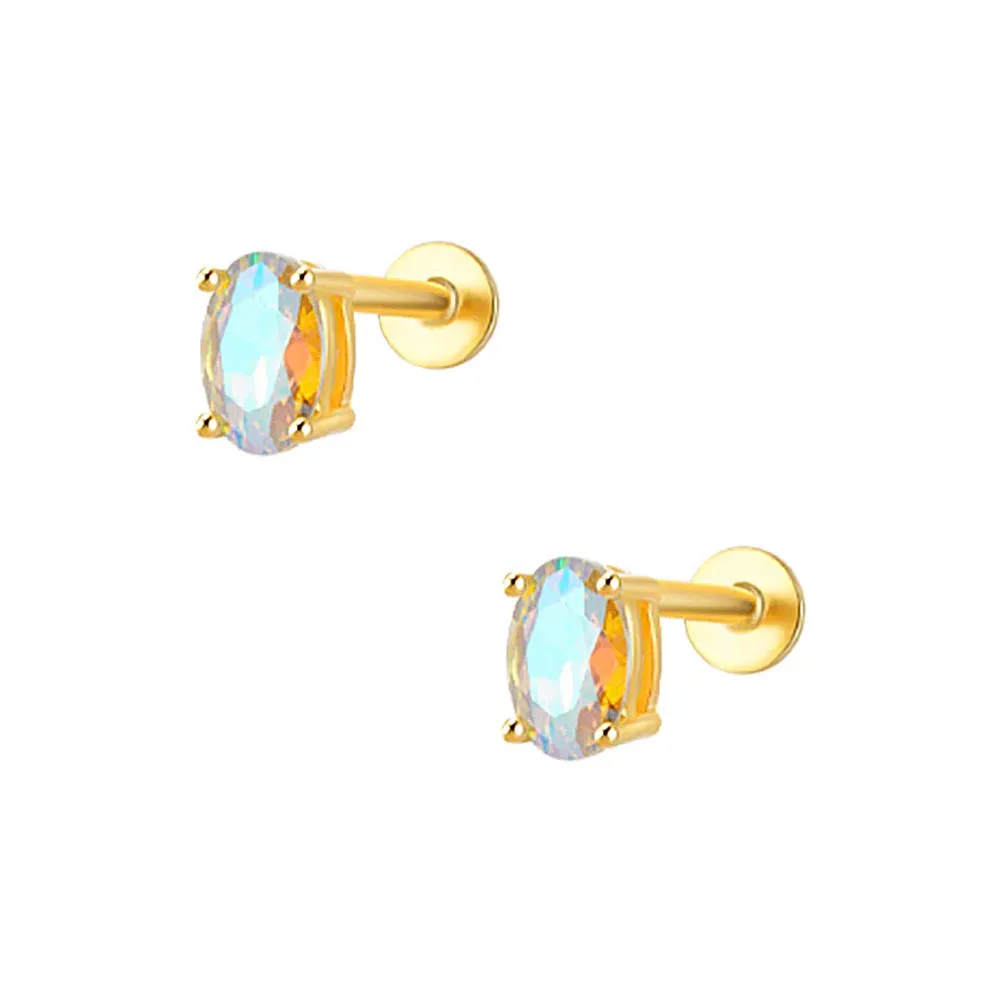 Cute Oval Flat Back Earrings