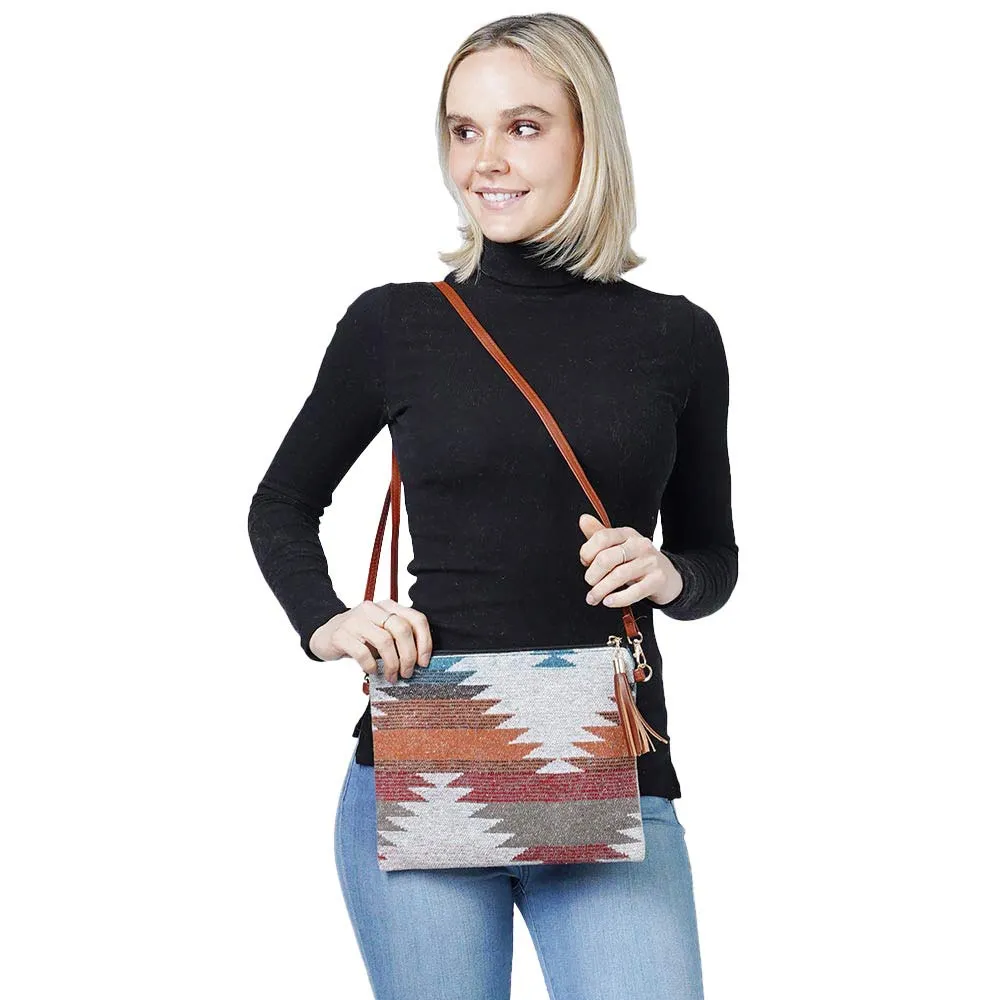 Fashionable Western Patterned Crossbody Clutch Bag