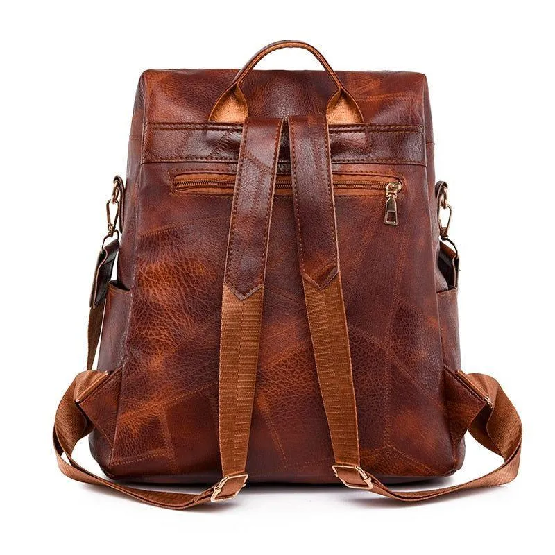 FC221 Vintage Leather Daypack: Cool Backpack with Large Capacity