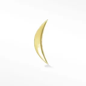 Flat Back Earring Crescent 14k Yellow