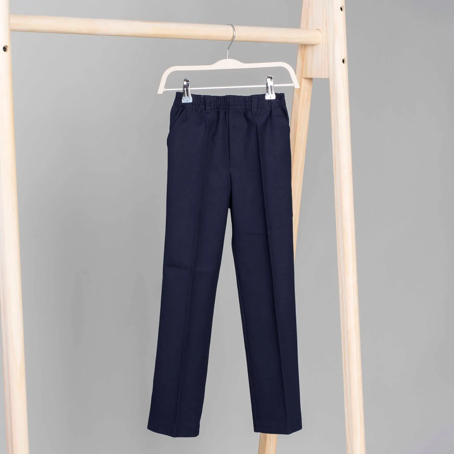 Full Elastic Slacks - Navy