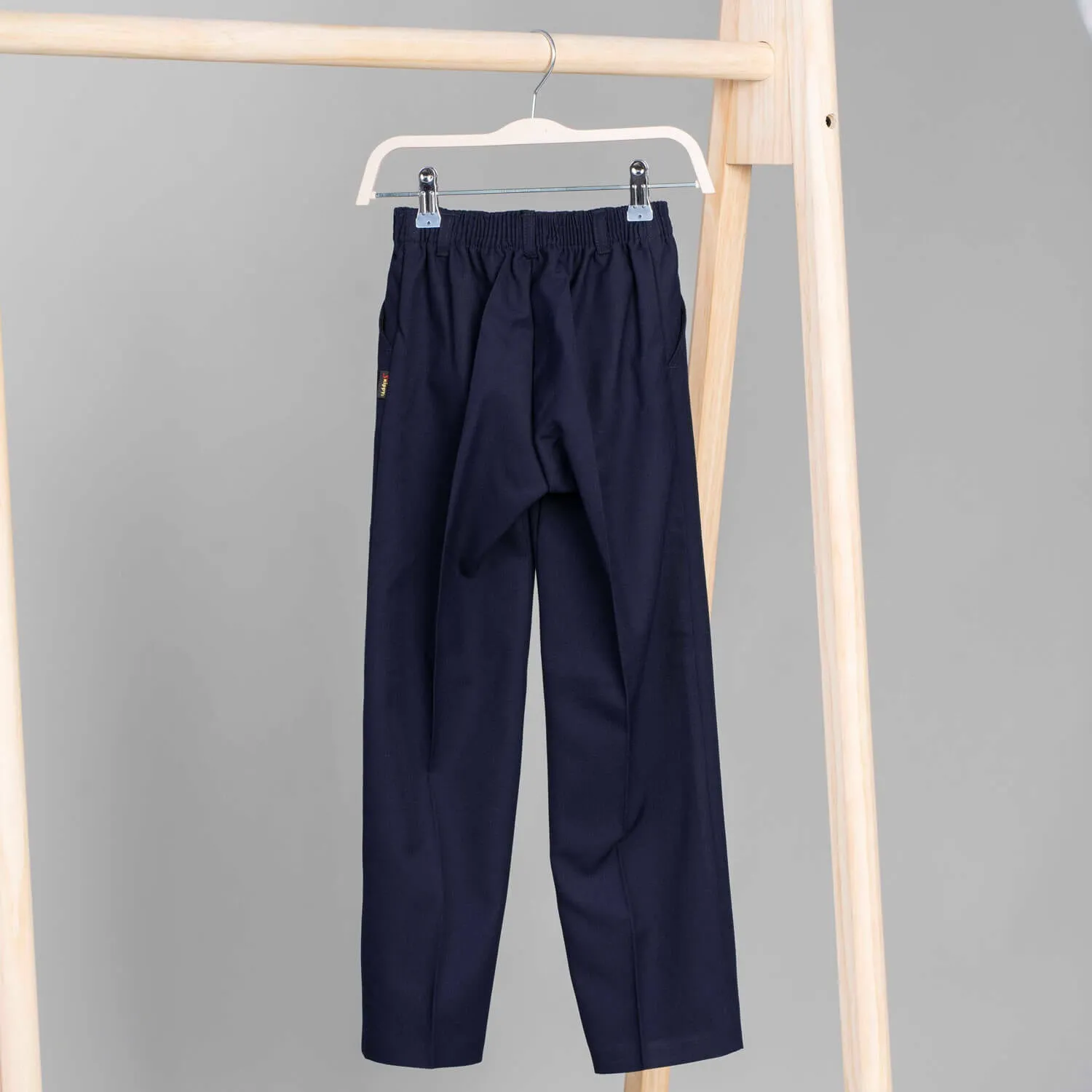 Full Elastic Slacks - Navy