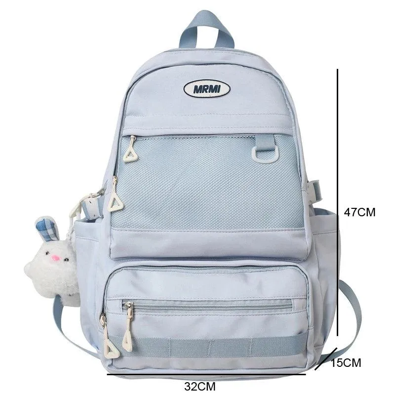 FX249 Solid Multi-pocket Large Capacity Cool Backpack