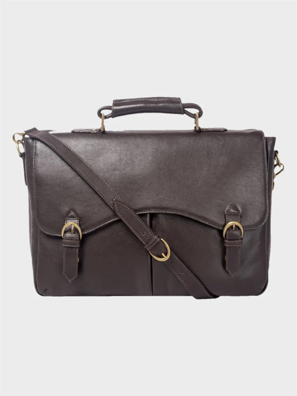 Hawkins Leather 15 Laptop Compatible Briefcase