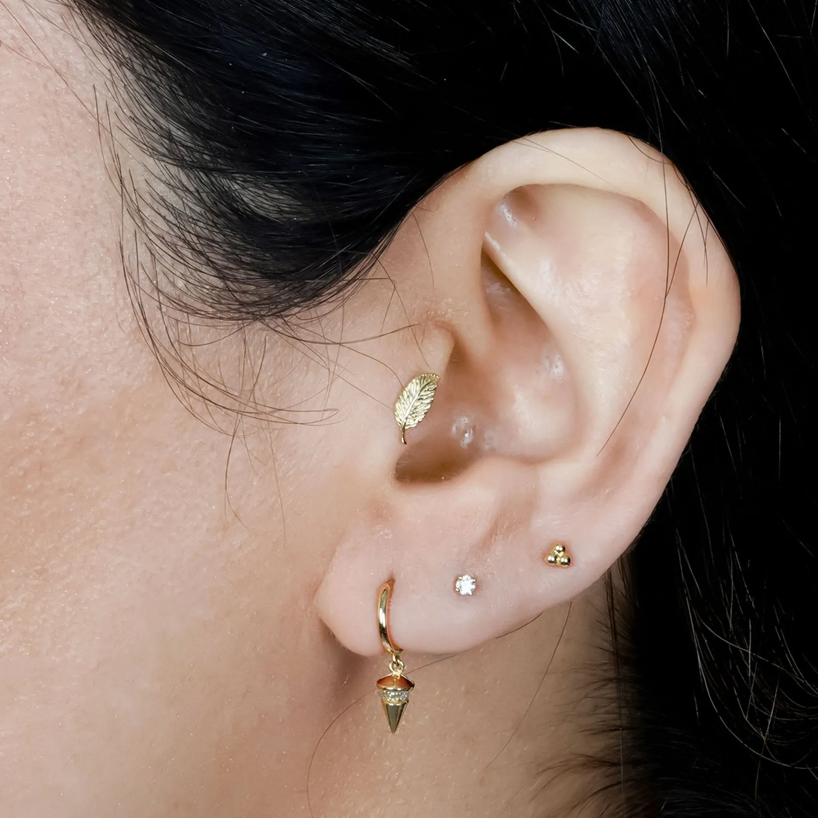 Leaf Flat Back Earring