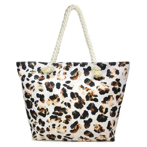 Leopard Print Beach Tote Bag Shopper Bag