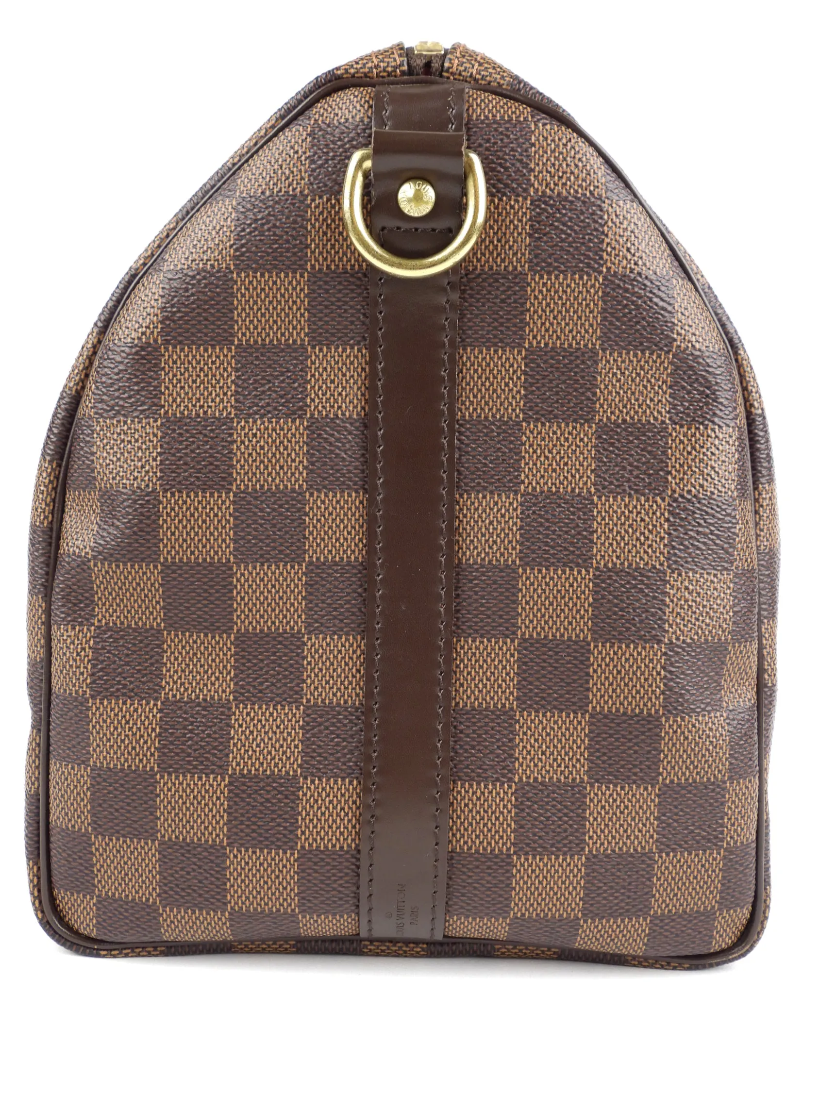 Louis Vuitton Brown Damier Ebene Coated Canvas Speedy 30 Bandouliere Two Way Boston Bag