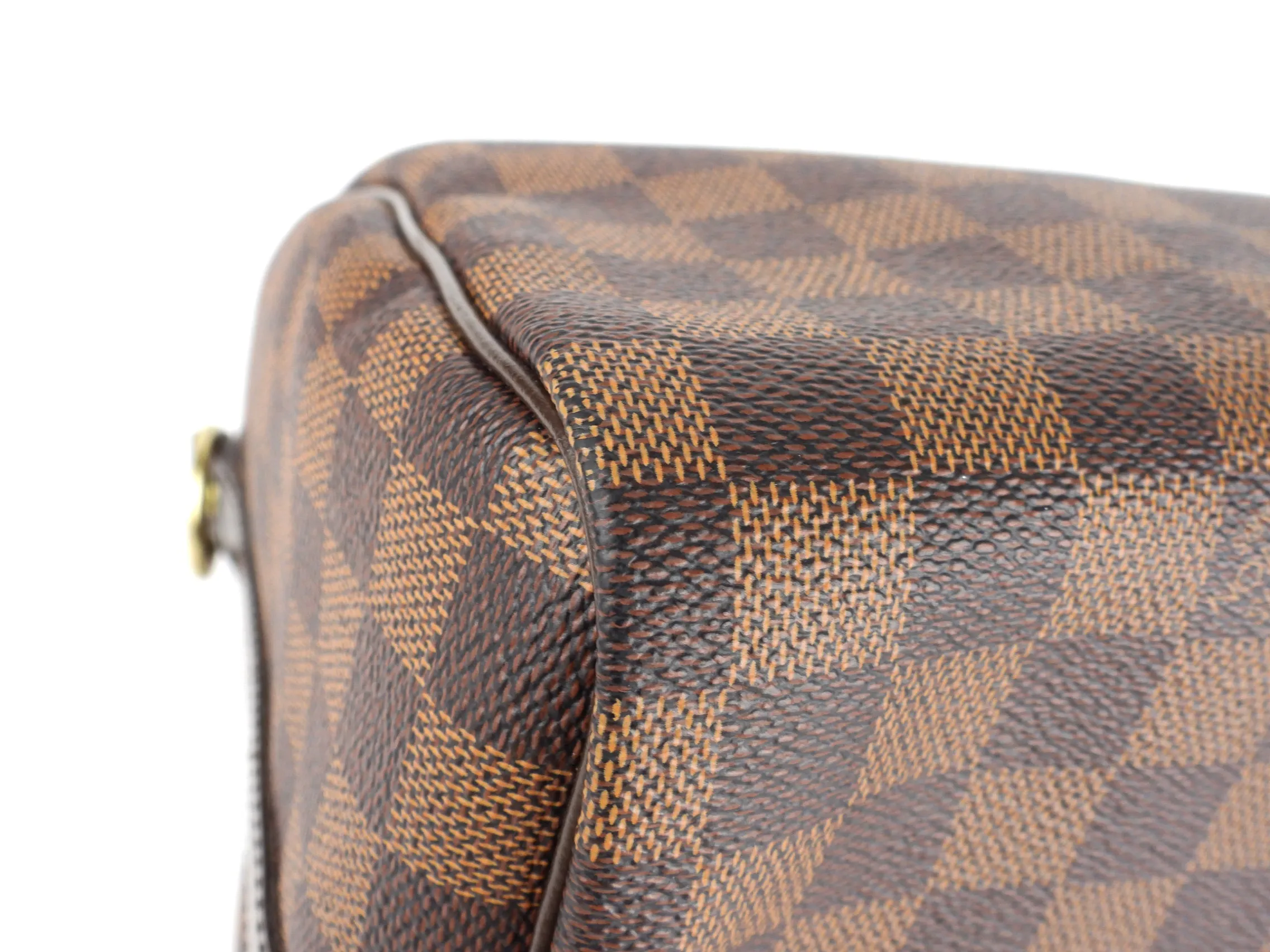 Louis Vuitton Brown Damier Ebene Coated Canvas Speedy 30 Bandouliere Two Way Boston Bag