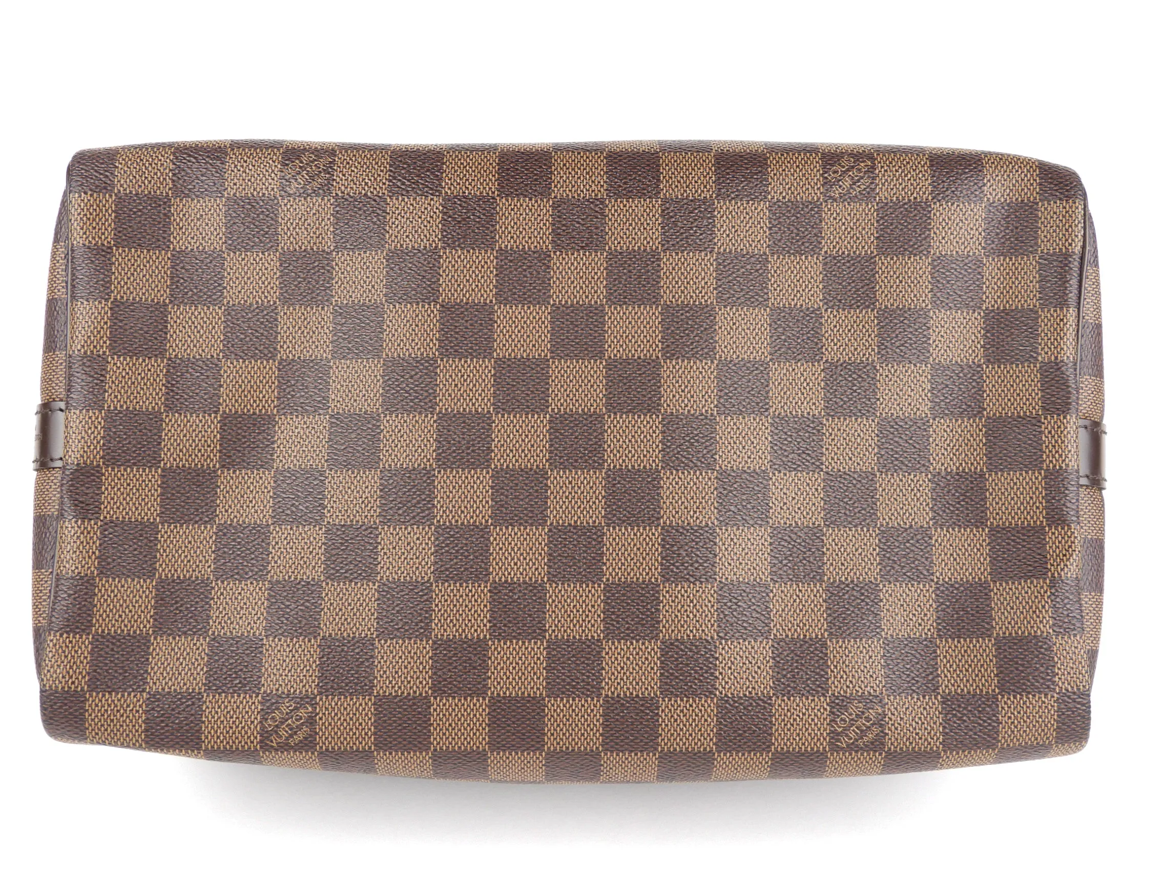 Louis Vuitton Brown Damier Ebene Coated Canvas Speedy 30 Bandouliere Two Way Boston Bag