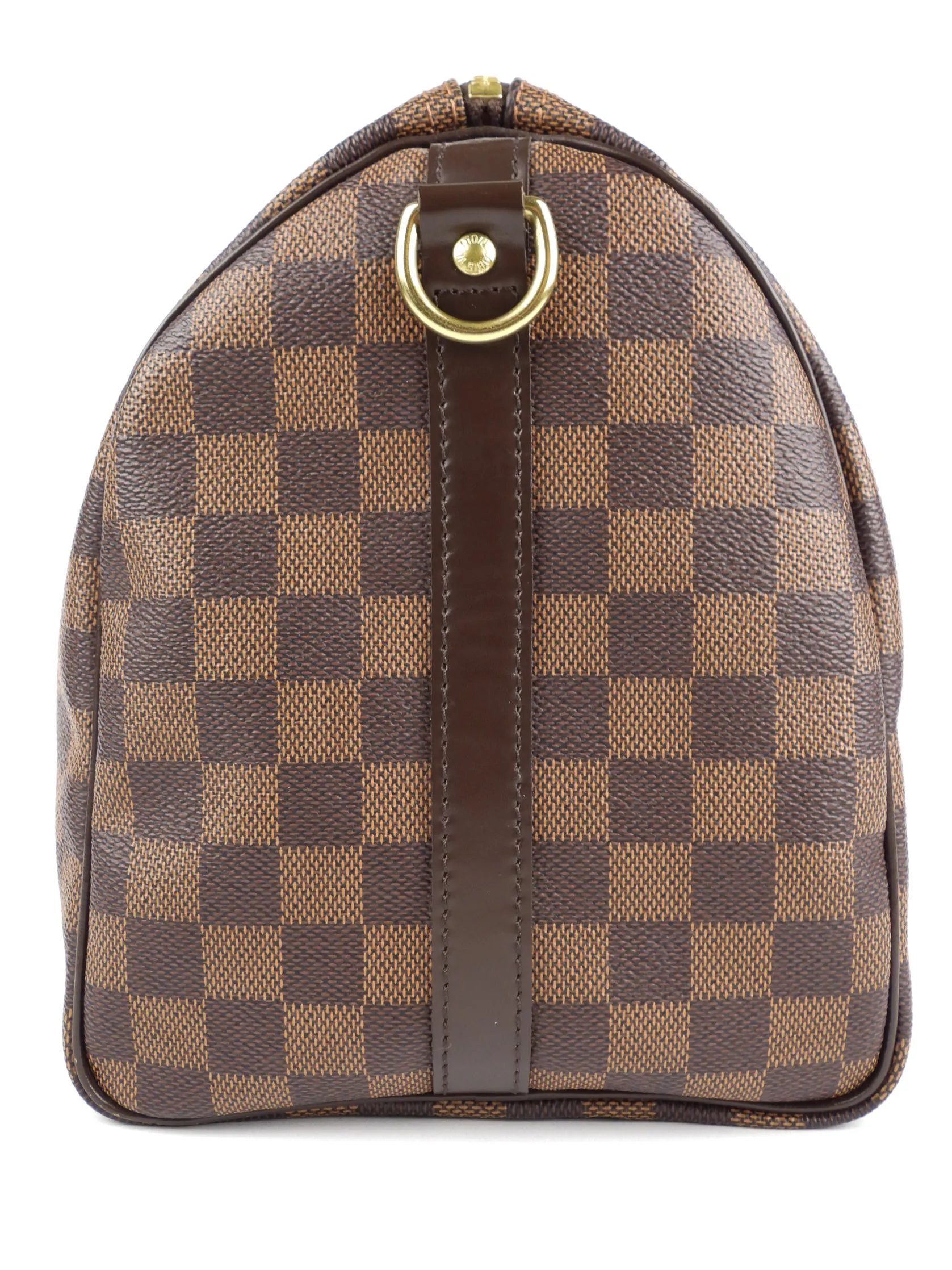 Louis Vuitton Brown Damier Ebene Coated Canvas Speedy 30 Bandouliere Two Way Boston Bag