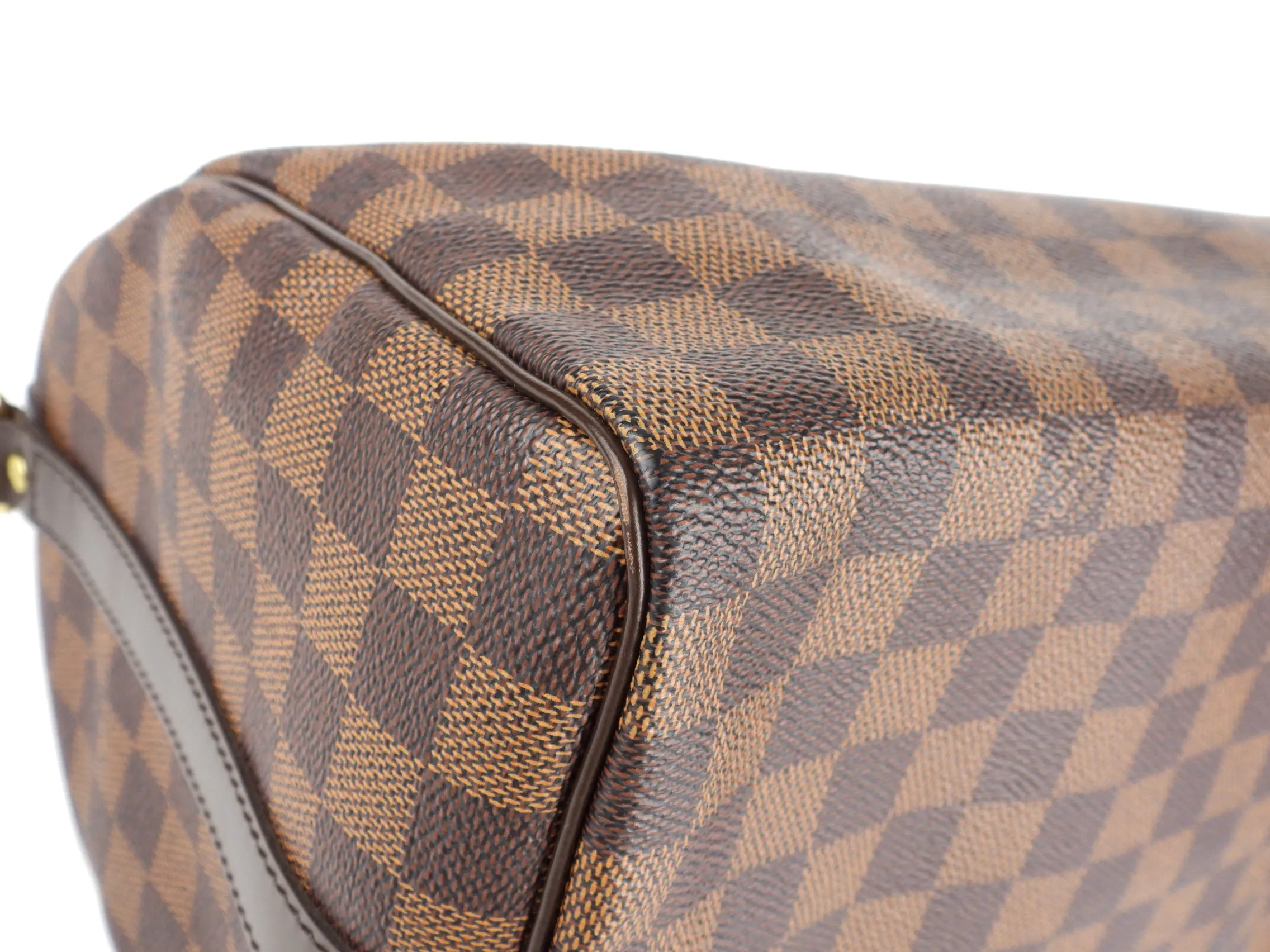 Louis Vuitton Brown Damier Ebene Coated Canvas Speedy 30 Bandouliere Two Way Boston Bag