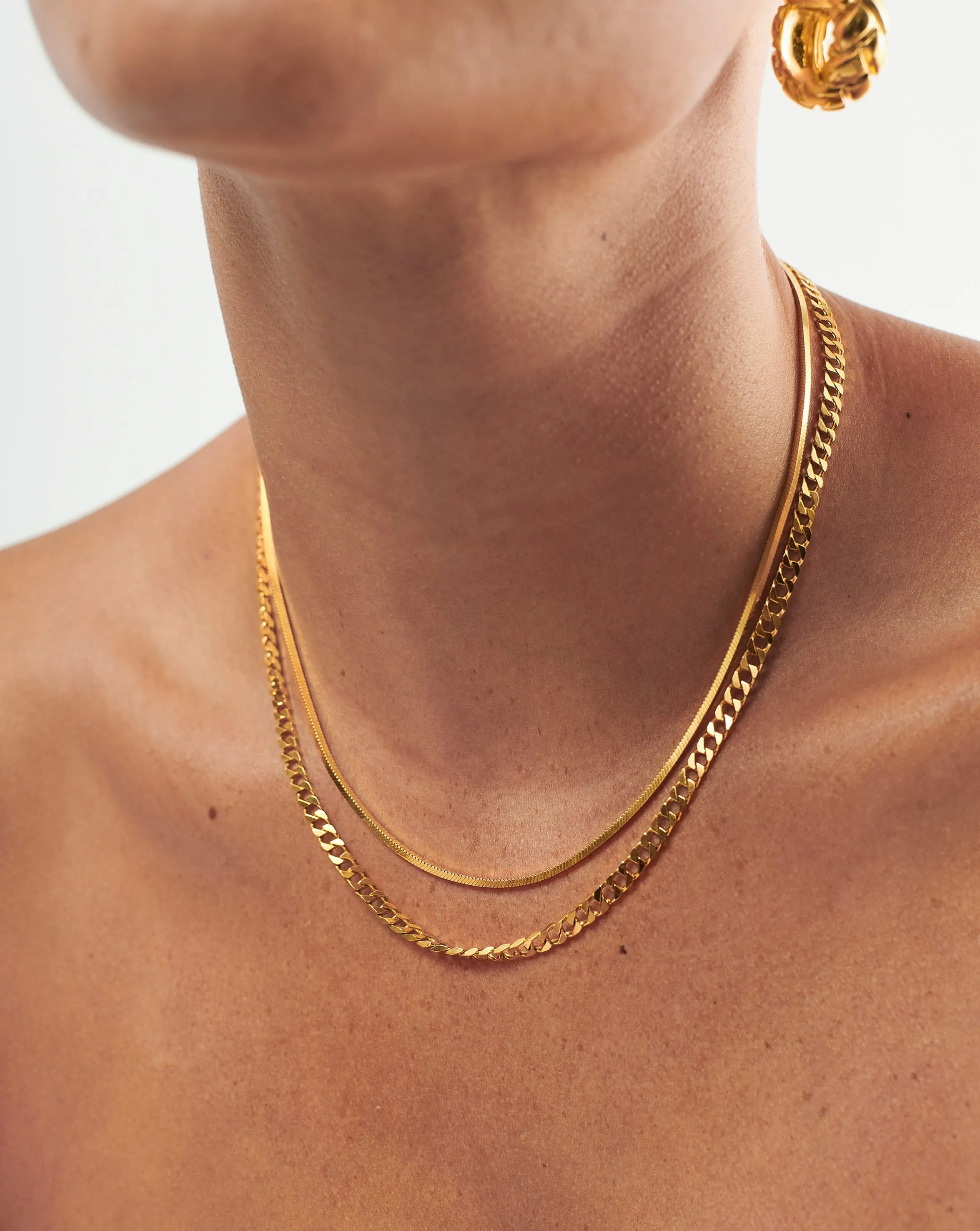 Lucy Williams Snake Chain Necklace Set | 18ct Gold Plated Vermeil