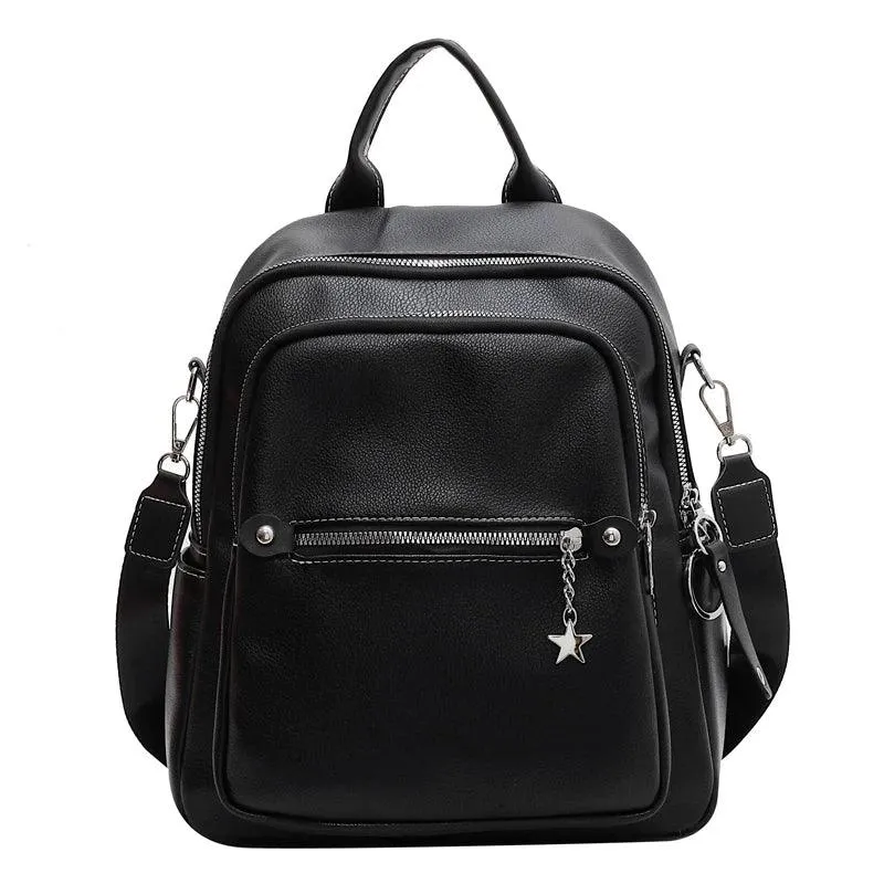 Luxury Soft Leather Cool Backpack RB551 - School Shoulder Bag