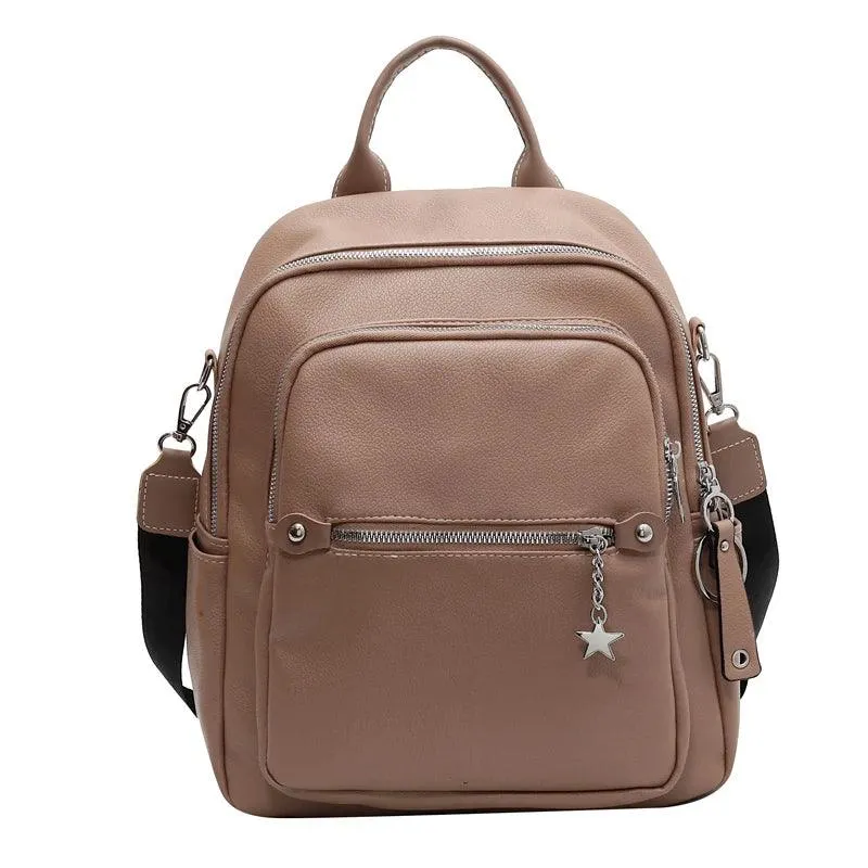 Luxury Soft Leather Cool Backpack RB551 - School Shoulder Bag