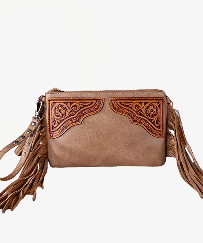 Montana West Fringe Leather Handbag