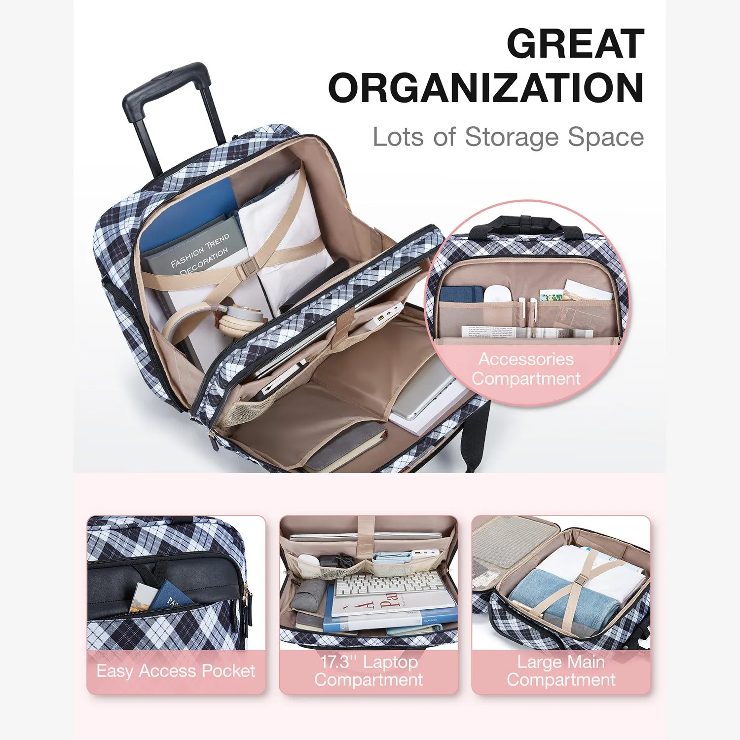 Motiv 17.3 Inch Rolling Laptop Suitcase