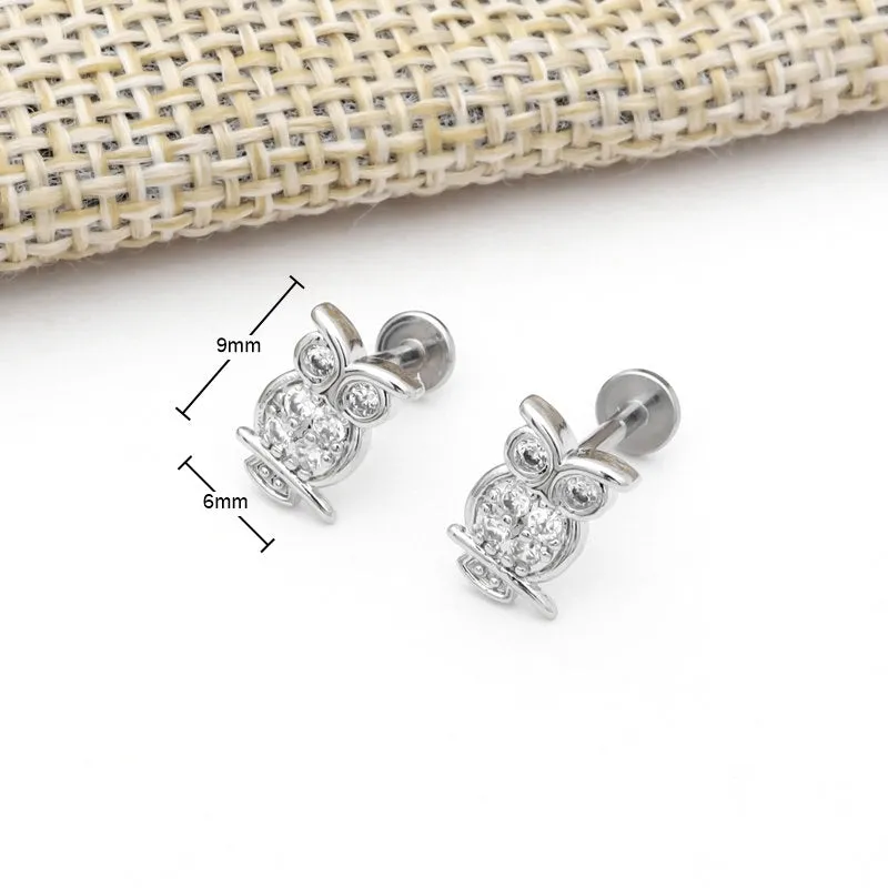 Owl Top Internally Threaded Flat Back Stud