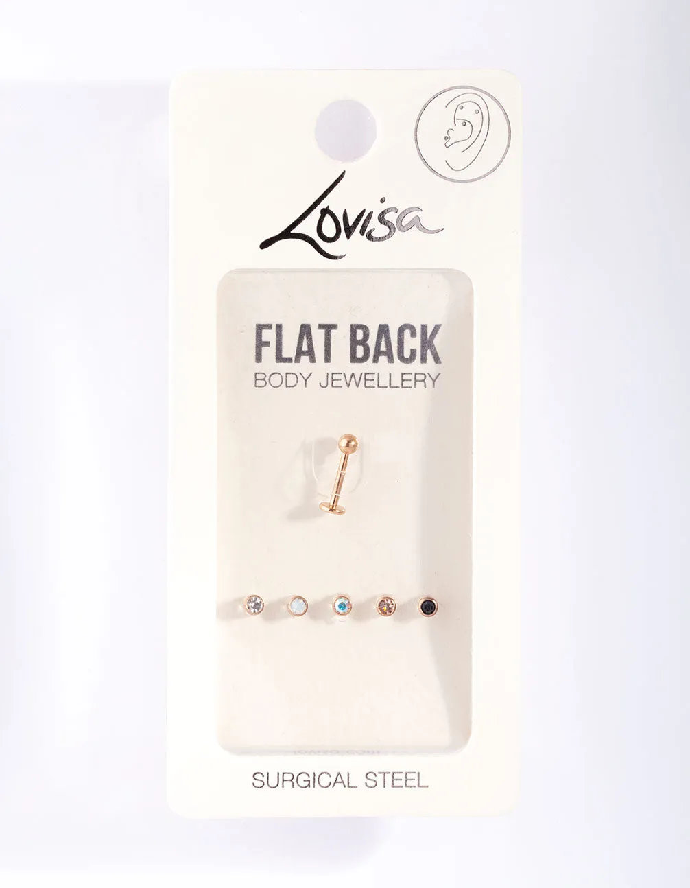 Rose Gold Surgical Steel Mix Match Flat Back