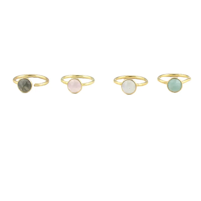 Round Cut Gemstone Ring