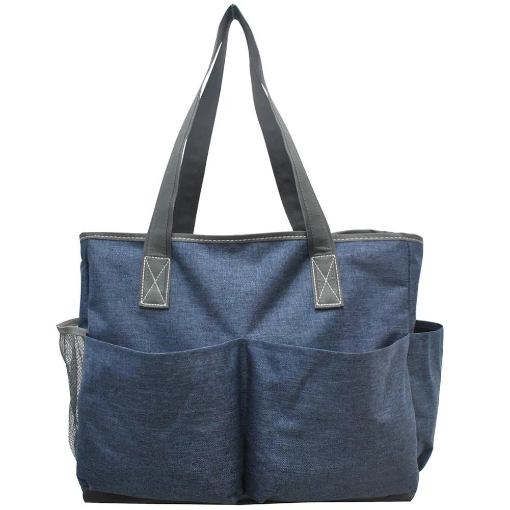 SALE ! Blue Crosshatch NGIL Large Utility Caddy Tote