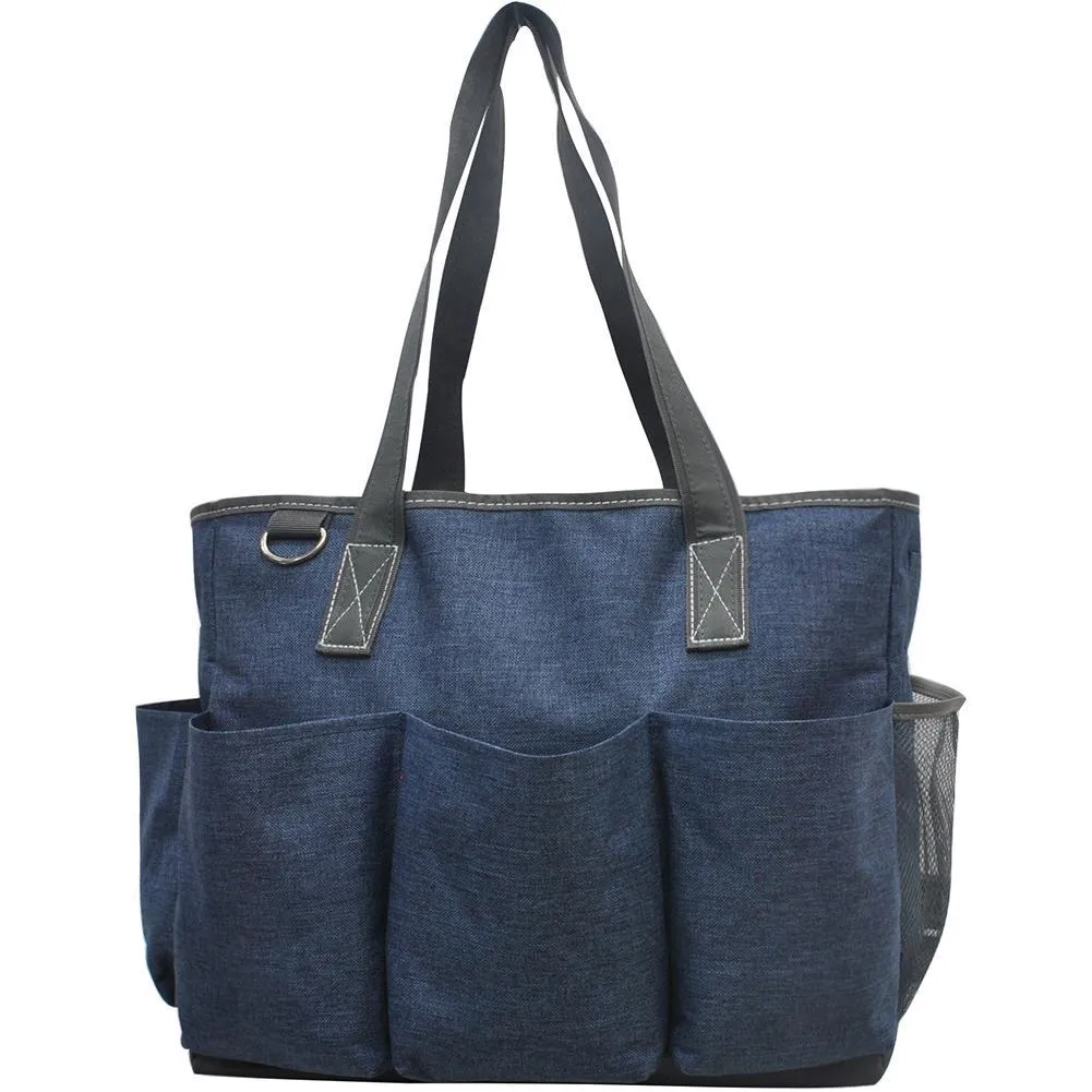 SALE ! Blue Crosshatch NGIL Large Utility Caddy Tote