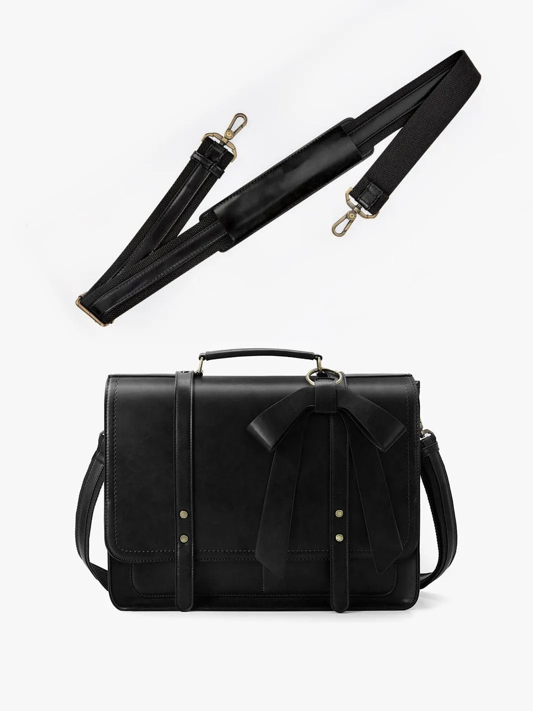 Shoulder Strap of PU Detachable Bow Big Briefcase