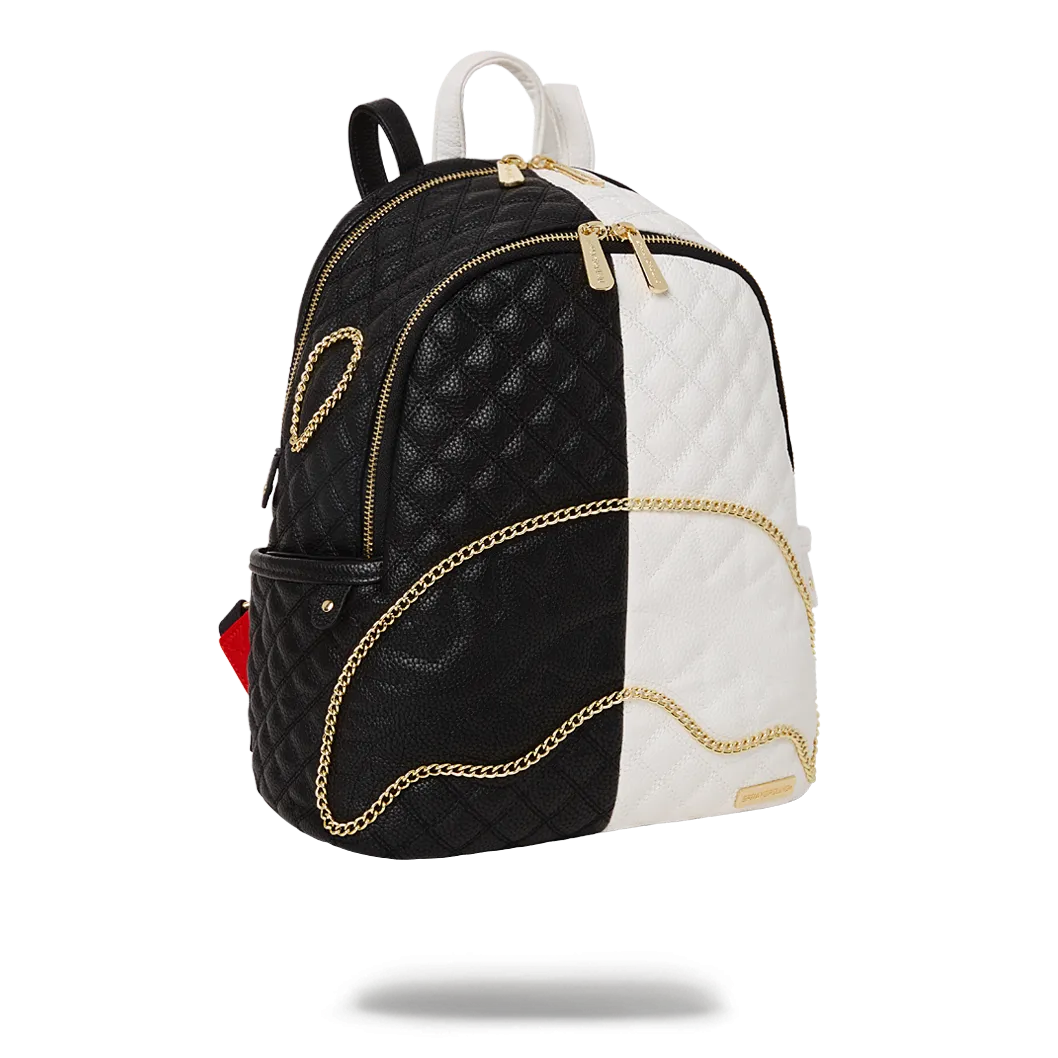 Sprayground Leveled Up Split Quilt Shark Mini Backpack