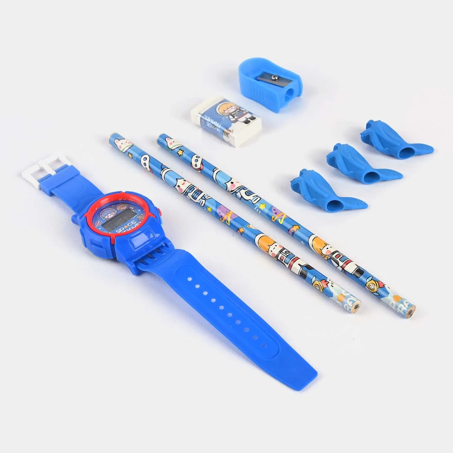 Stationery Set With Wristwatch For Kids