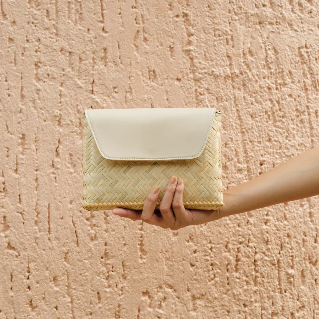 The Bamboo Clutch in Natural