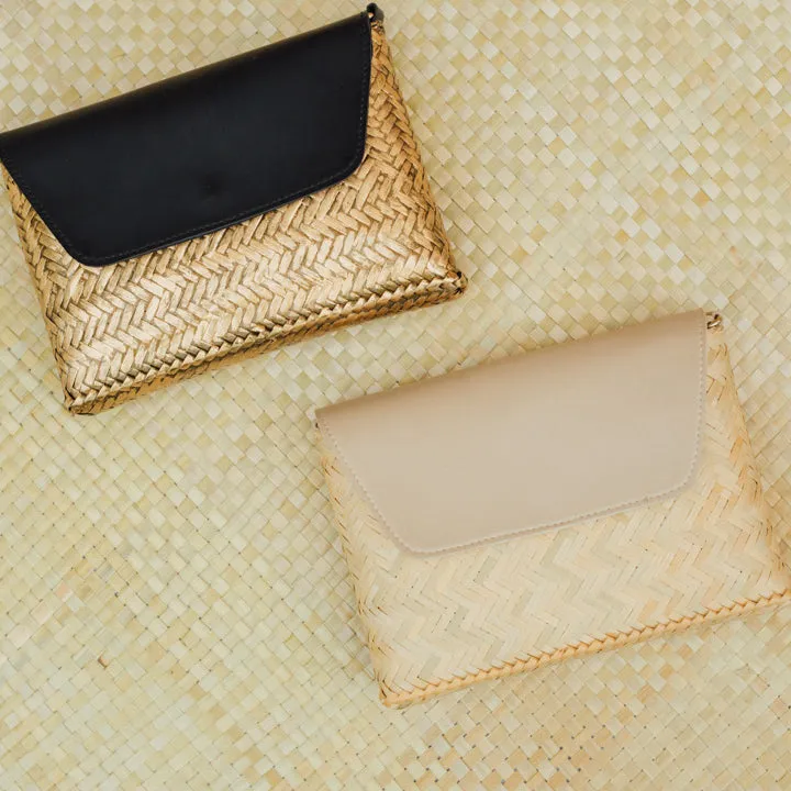 The Bamboo Clutch in Natural