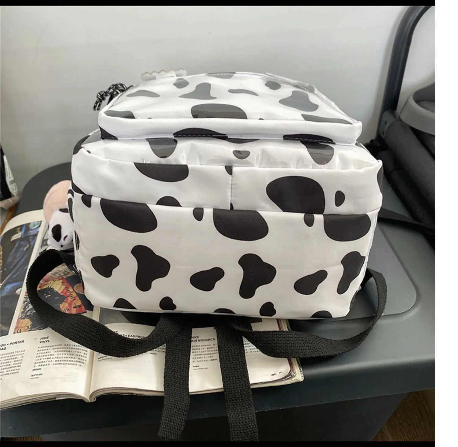 ULZZANG INS CUTE COW PATTERN BACKPACK BY70128