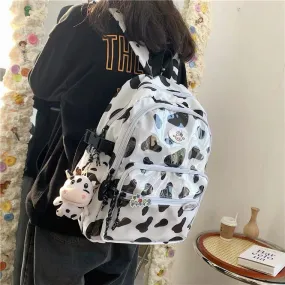 ULZZANG INS CUTE COW PATTERN BACKPACK BY70128