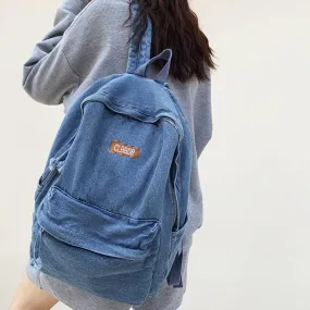 Vintage Canvas College Cool Backpack Laptop Denim School Bag GZ247